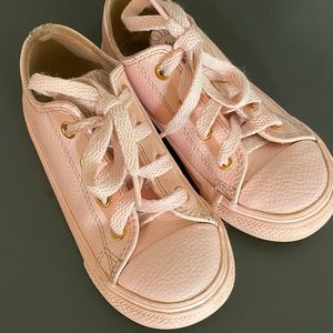 Blush Leather Chuck Taylors